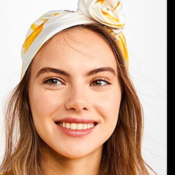 Cult Gaia Yellow and White Knotted Turband main image 7